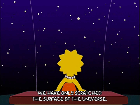 stars,lisa simpson,episode 11,space,season 14,beautiful,sky,alone,14x11