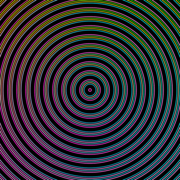 Hypnotic psychedelic geometric GIF.