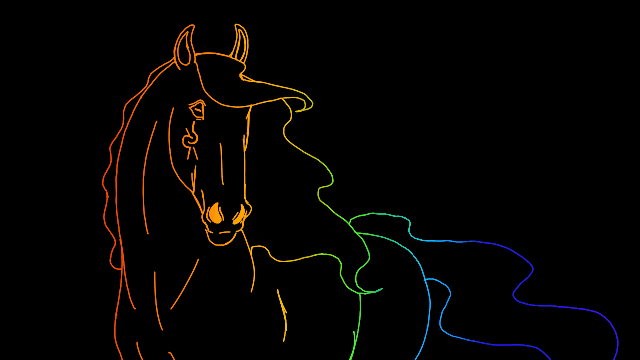 animation,horses,psychedelic,rainbow