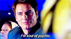 movies,doctor who,smiling,jack harkness,there was never enough jack,john barrowmen,making a funny statement,man in blue dress