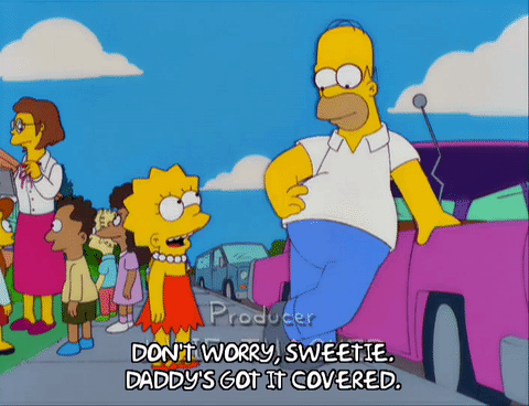 dont worry,homer simpson,lisa simpson,episode 3,car,season 11,wave,11x03,miss hoover,ive got it covered