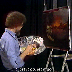 elsa,snow,painting,frozen,let it go,bob ross,the joy of painting,bob ross was a really cool guy