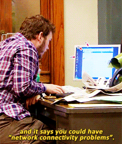 network connectivity problems,parks and recreation,chris pratt,andy dwyer