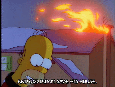 homer simpson,season 4,episode 3,fire,house,god,burning,4x03