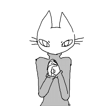 monochrome,cat,anime,black and white
