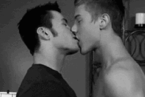 Animierte GIF: gay kiss.