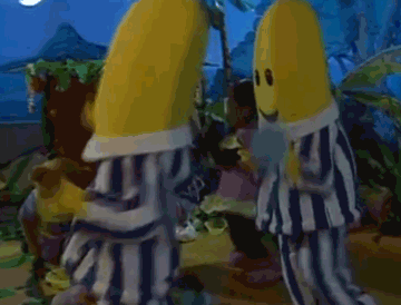 Bananas in pajamas банан гифка.