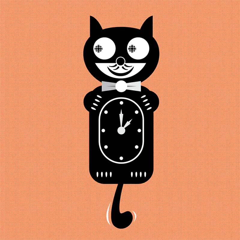 clock,cat,cbc,black cat