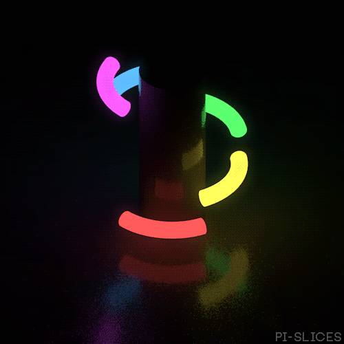 abstract,trippy,rainbow,pi slices