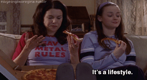 gilmore girls,life,pizza,tv series