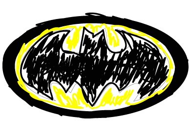 cartoon,batman,draw,black and yellow