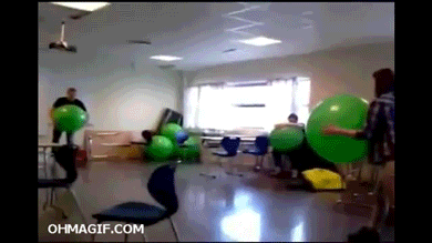 knockout,funny,fight,home video,balloon