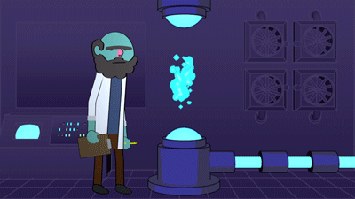 scientist,experiment,animation,loop,character,mograph