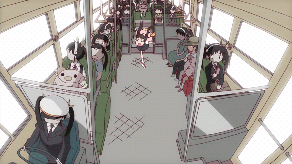 bakemonogatari,trapped,anime,bus