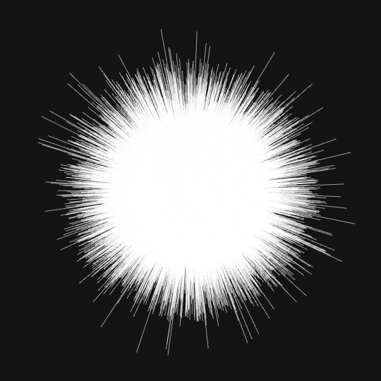 perfect loop,black and white,processing,creative coding,black hole sun