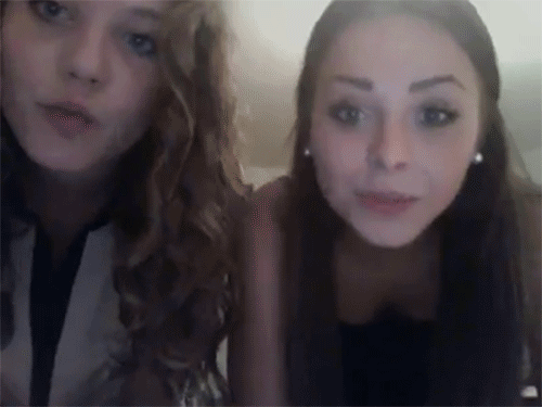 Cute girls trio webcam