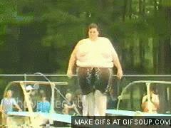 fat,guy,dive