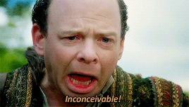 vizzini,1987,funny,the princess bride,mandy patinkin,cary elwes,robin wright,buttercup,westley,inigo montoya,the man in black,princess buttercup,the dread pirate roberts,wallace shawn,fezzik,andr the giant