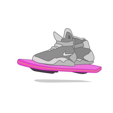 hoverboard,illustration,motion,motion graphics,back to the future