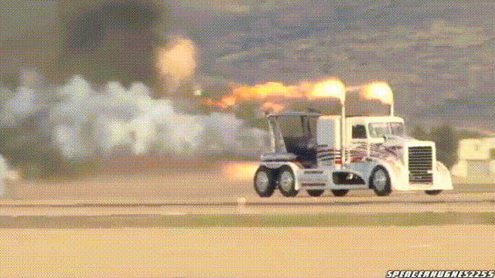 Truck speed back GIF.
