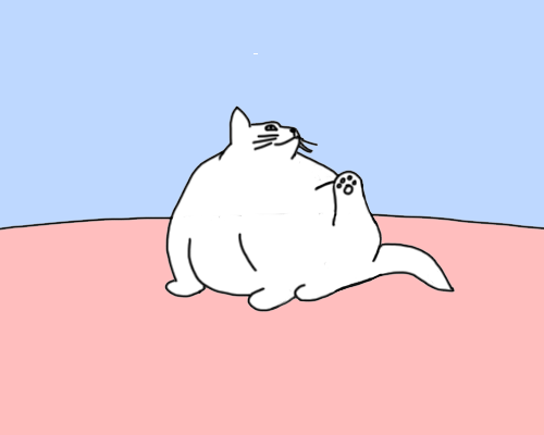 scratch,sketch,cute,cartoon,kitty,maudit,about me,fat cat,hes trying hard,a very fat cat