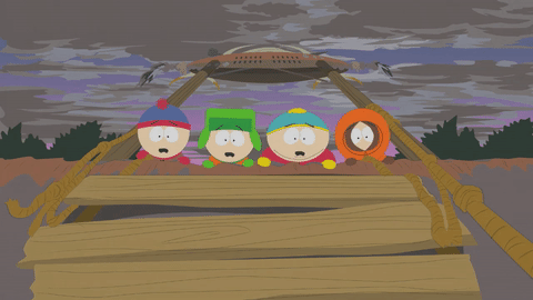 awe,eric cartman,stan marsh,kyle broflovski,confused,kenny mccormick,shock