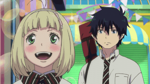 anime,happy,excited,ao no exorcist