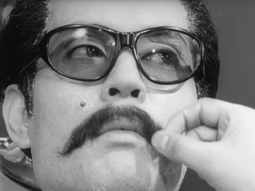 mustache,film,horror,vintage,wtf,1960s,rhett hammersmith,japanese horror,face of another,bw