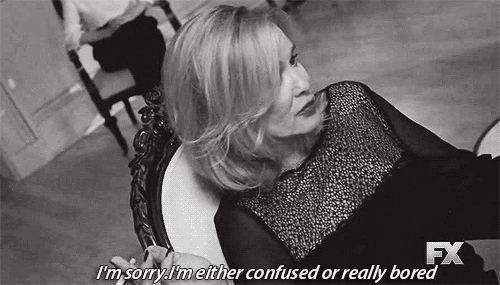 fiona goode,im sorry,confused,american horror story,bored,jessica lange,american horror coven