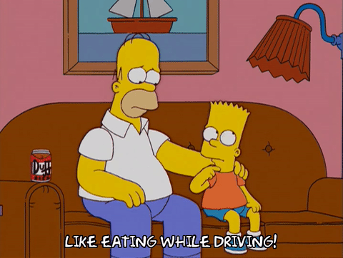 homer simpson,bart simpson,sad,episode 9,beer,season 15,couch,pointing,15x09