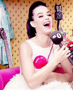 katy perry,laughing,laugh,microphone,happy,smile,smiling