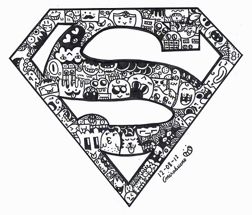 superman,batman,captain america,doodle