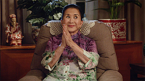 excited,clapping,fresh off the boat,friday feeling,grandma huang