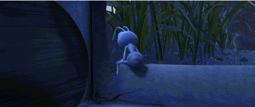 Animated GIF: a bugs life disney sad.