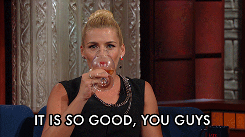 wine,drunk,drinking,stephen colbert,late show,busy philipps