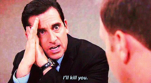 hate,office,television,angry,the office,mad,steve carell,kill,die,homicide
