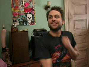its always sunny in philadelphia,awesome,excited,hilarious,happy dance,charlie kelly