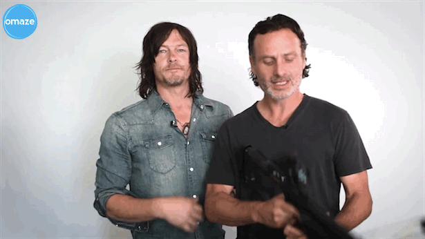rick grimes,daryl dixon,twd,the walking dead,norman reedus,andrew lincoln,crossbow,amazing