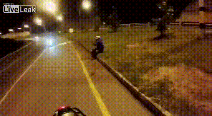 Bike crash GIF.