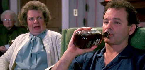 bill murray,drinking,groundhog day,happy hour,alcoholic