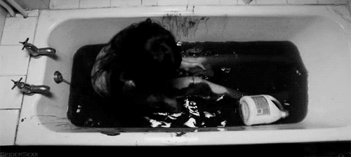 Black and white suicide GIF.