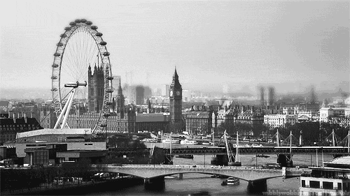 london,landscape,london eye,black and white