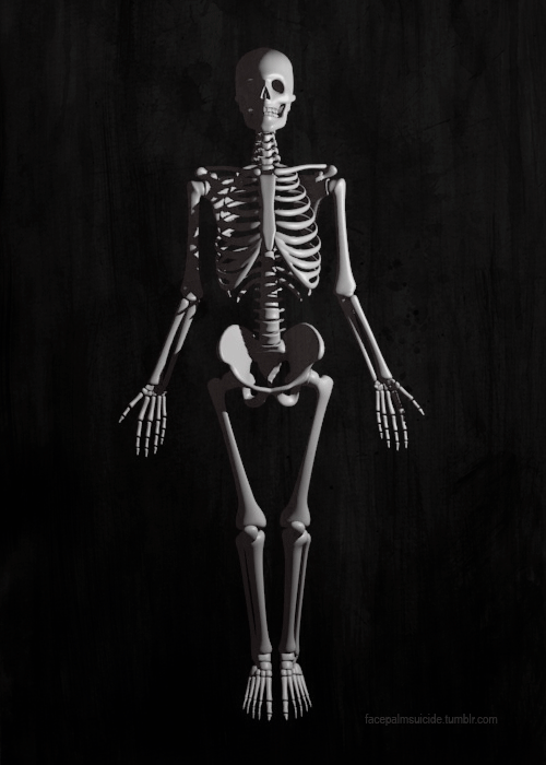 3d,death,skeleton,3d skeleton,facepalmsuicide,appletits