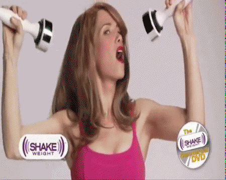 Haltères dynamiques shake weight GIF.