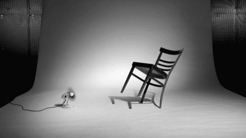 art,chair,fall,fan,black and white,fall down