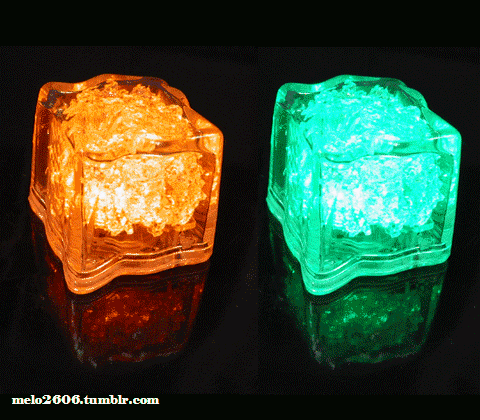 neon,glow,ice cubes