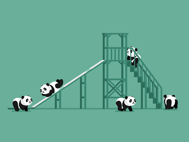 Панда гиф