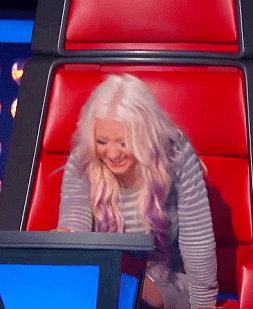 laugh,christina aguilera,the voice,laughing