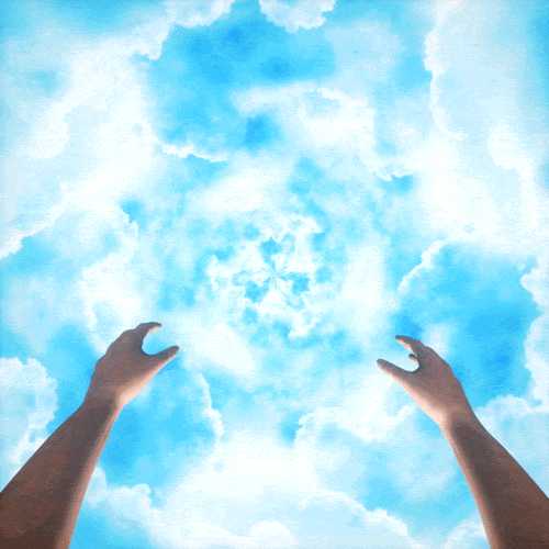 sky,hands