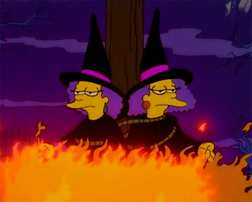 scary,funny,witch,smoke,death,die,halloween,fire,dead,smoking,cigarette,simpsons halloween,simpsons